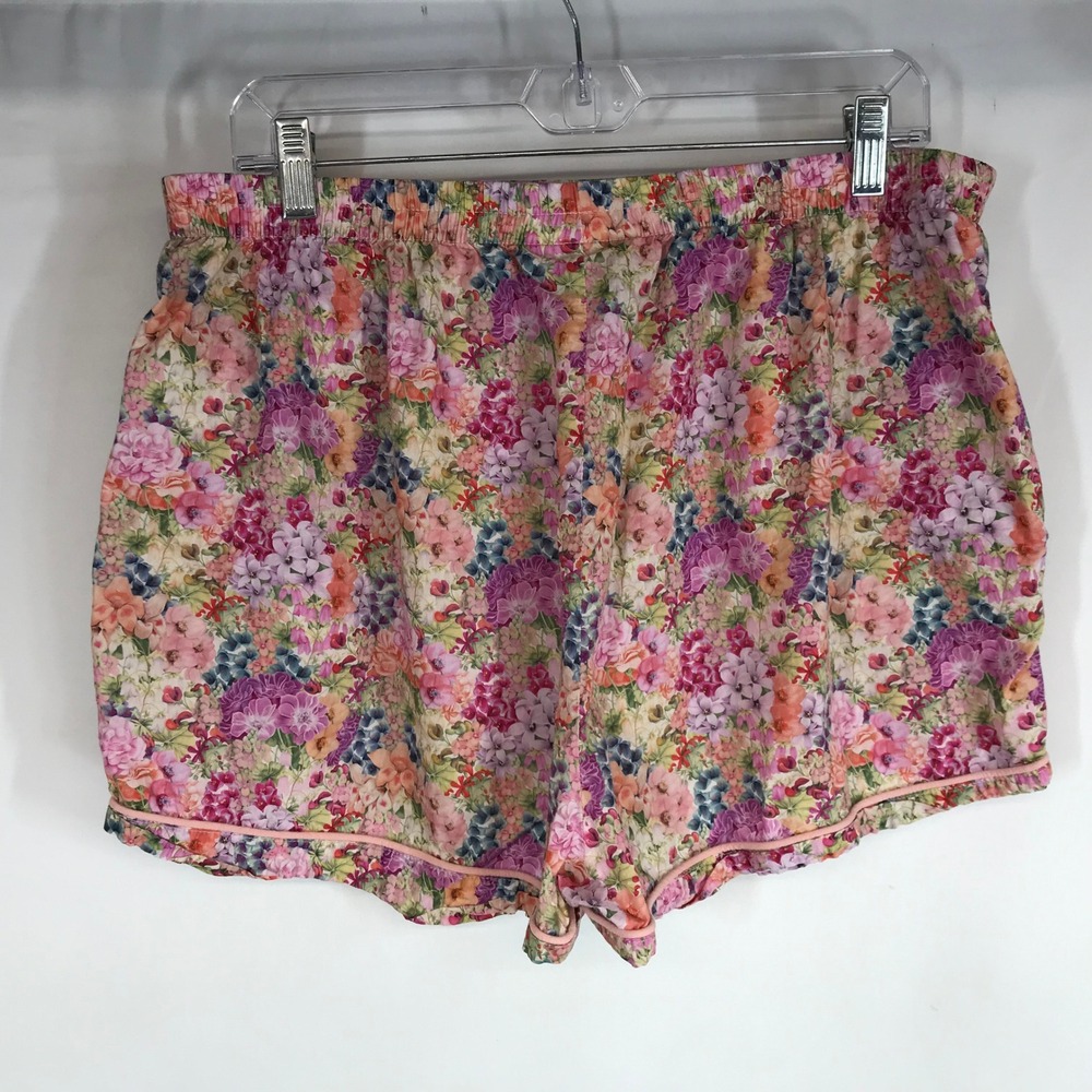 Papinelle Liberty Fabric Floral Pajama Shorts Women's Small Elastic Waist - Picture 4 of 8